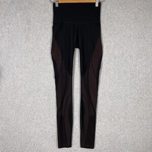Lululemon Womens 4 Mapped Out High Rise Tight in Black/Ancient Copper